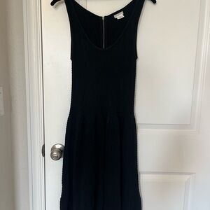 Elegant Black Textured Mini Dress​